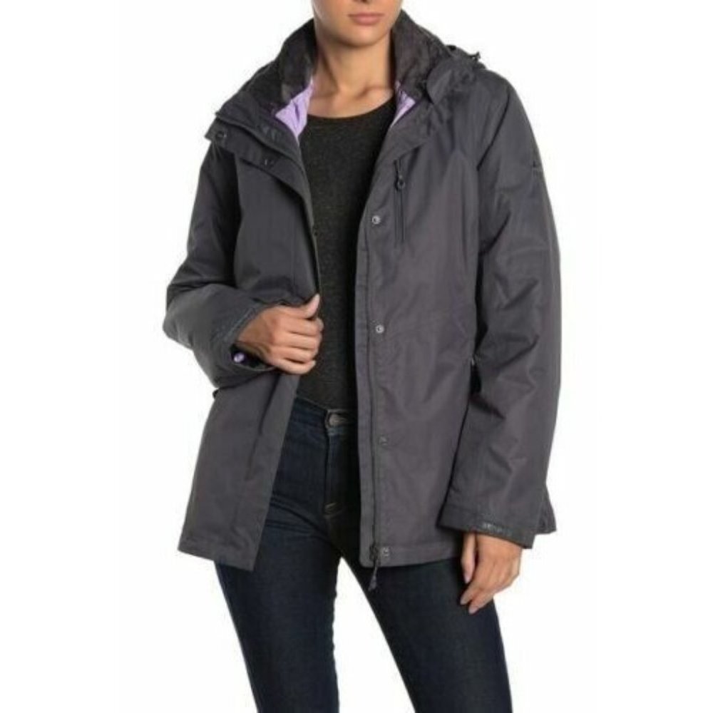 Gerry Womens 3-in-1 System Hoodie Slate Vault‎ Filled Jacket Pockets Size XS New